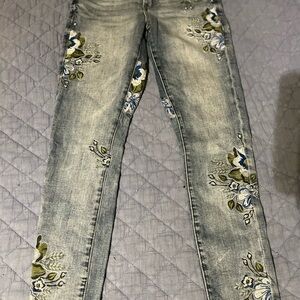 Blank NYC Blue and Green Skinny Jeans‎ with Distinctive Design 26